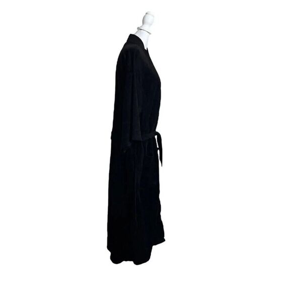 Henry Grethel Men’s Vintage Soft Black Belted Robe PJ OSFM - Picture 6 of 11